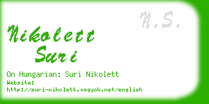 nikolett suri business card